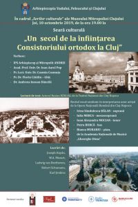 Eveniment cultural – 100 de ani de la înființarea Consistoriului ortodox la Cluj