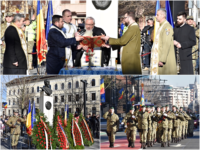 164 de ani de la Unirea Principatelor Române (Mica Unire) | Ceremonie religioasă și militară la Cluj-Napoca