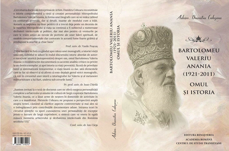 Invitație | Lansare de carte: „Bartolomeu Valeriu Anania (1921-2011). Omul și Istoria” | Seară culturală la Muzeul Mitropoliei Clujului