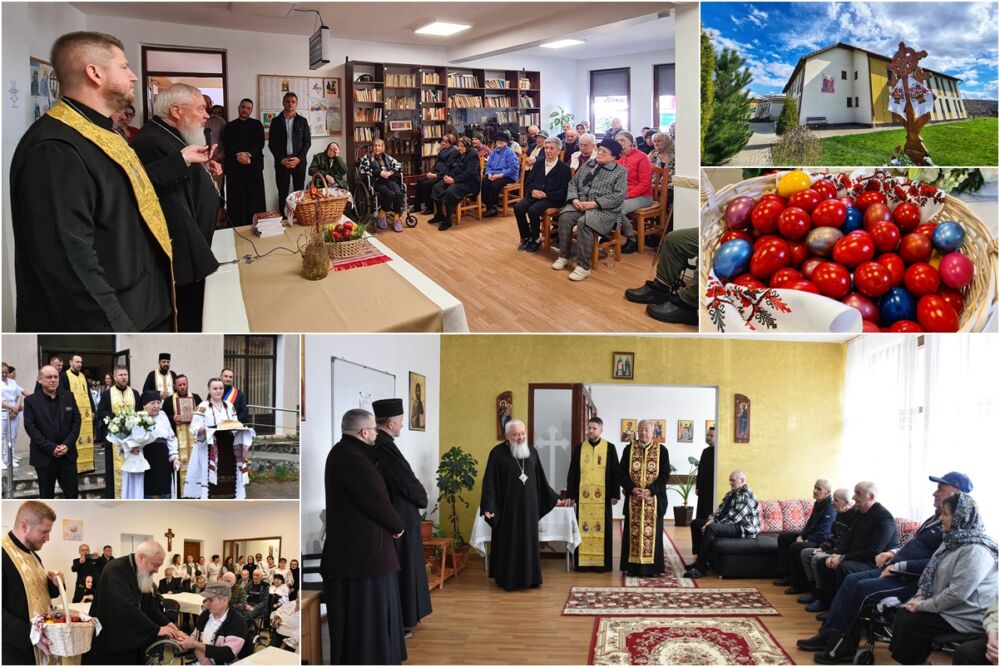 În Sâmbăta Mare, Mitropolitul Andrei i-a vizitat pe vârstnicii găzduiți în trei centre sociale ale Arhiepiscopiei Clujului