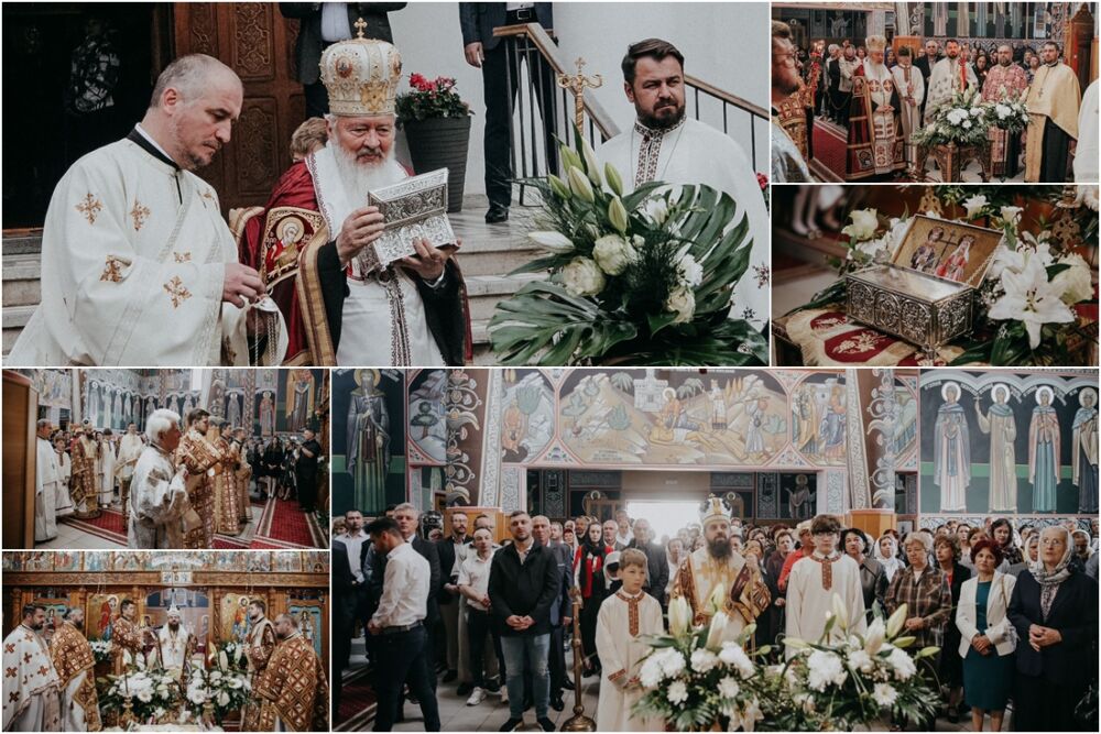 Parohia „Sf. Constantin și Elena” din Cluj-Napoca a primit o raclă cu fragmente din moaștele sfinților ocrotitori, cu prilejul hramului