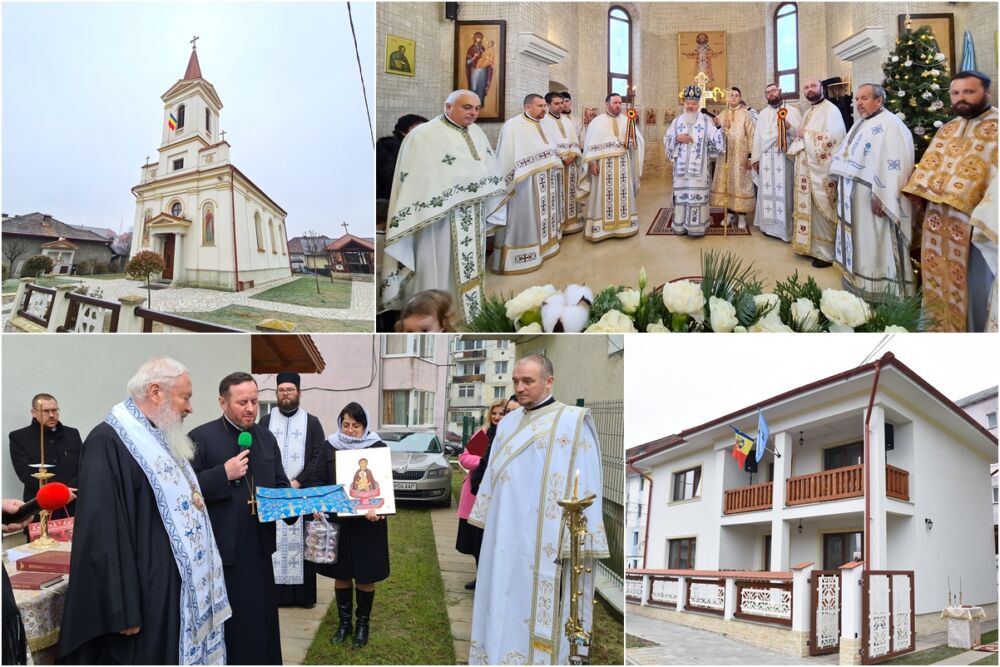 Liturghie arhierească la Biserica „Buna Vestire” din Beclean și sfințirea casei parohiale