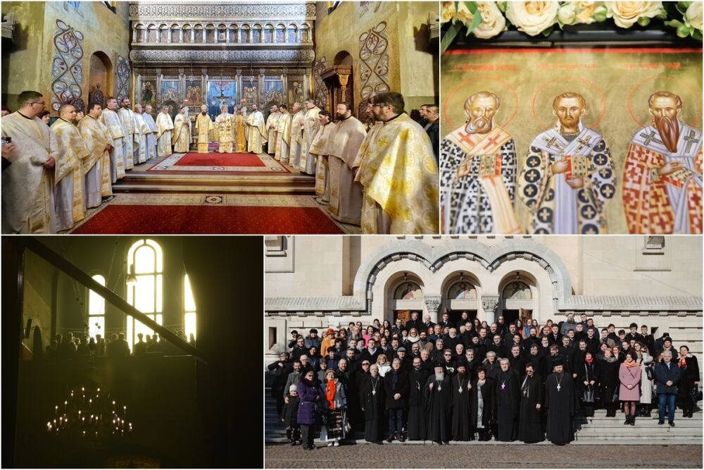 Sfinții Trei Ierarhi, cinstiți de școlile teologice clujene, la Catedrala Mitropolitană din Cluj-Napoca